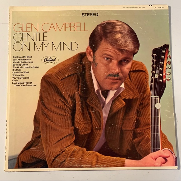Glen Campbell Gentle On My Mind LP Vinyl Album ST 2809 Capitol 33RPM 12" - Picture 1 of 4